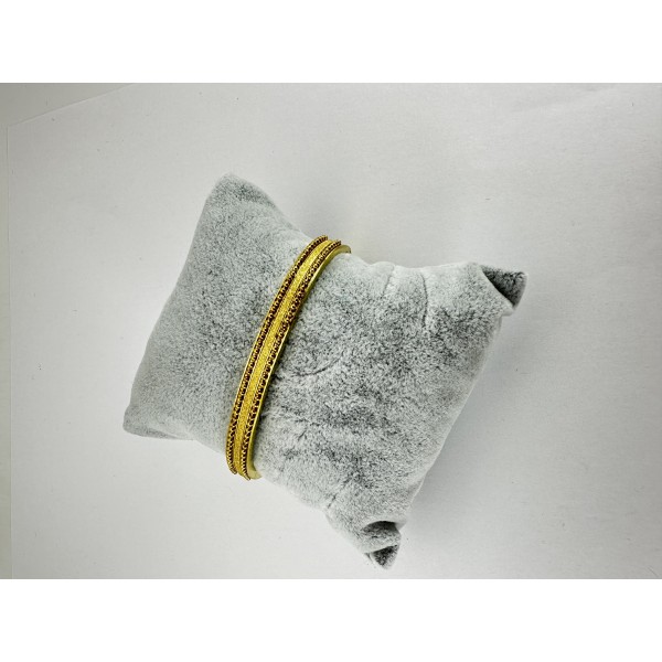 Gold Taşlı Kelepçe Bileklik